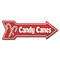 Signmission Candy Canes Arrow Decal Funny Home Decor 18in Wide D-A-999926 - alternate 1